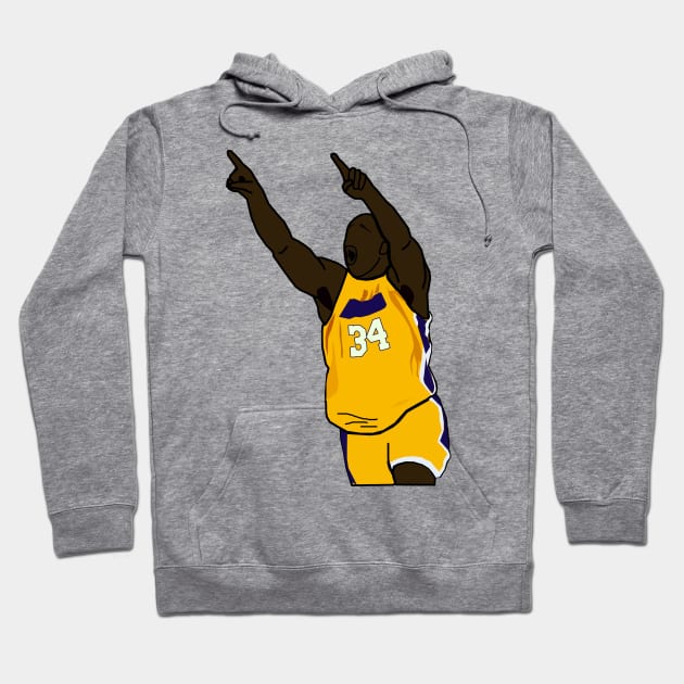 Shaq/Shaquille O'Neal Point - NBA Los Angeles Lakers Hoodie by xavierjfong